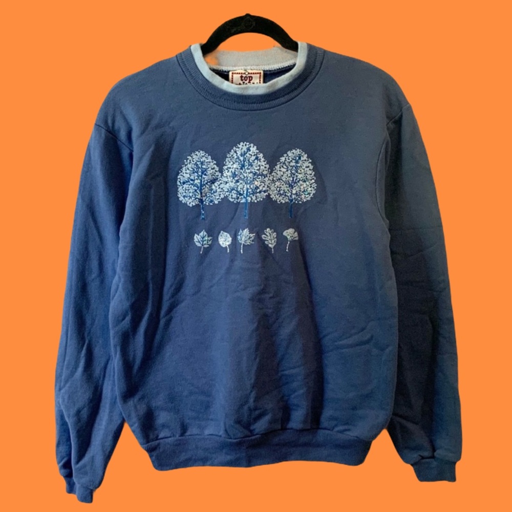 Vintage Sparkling Winter Trees Sweatshirt